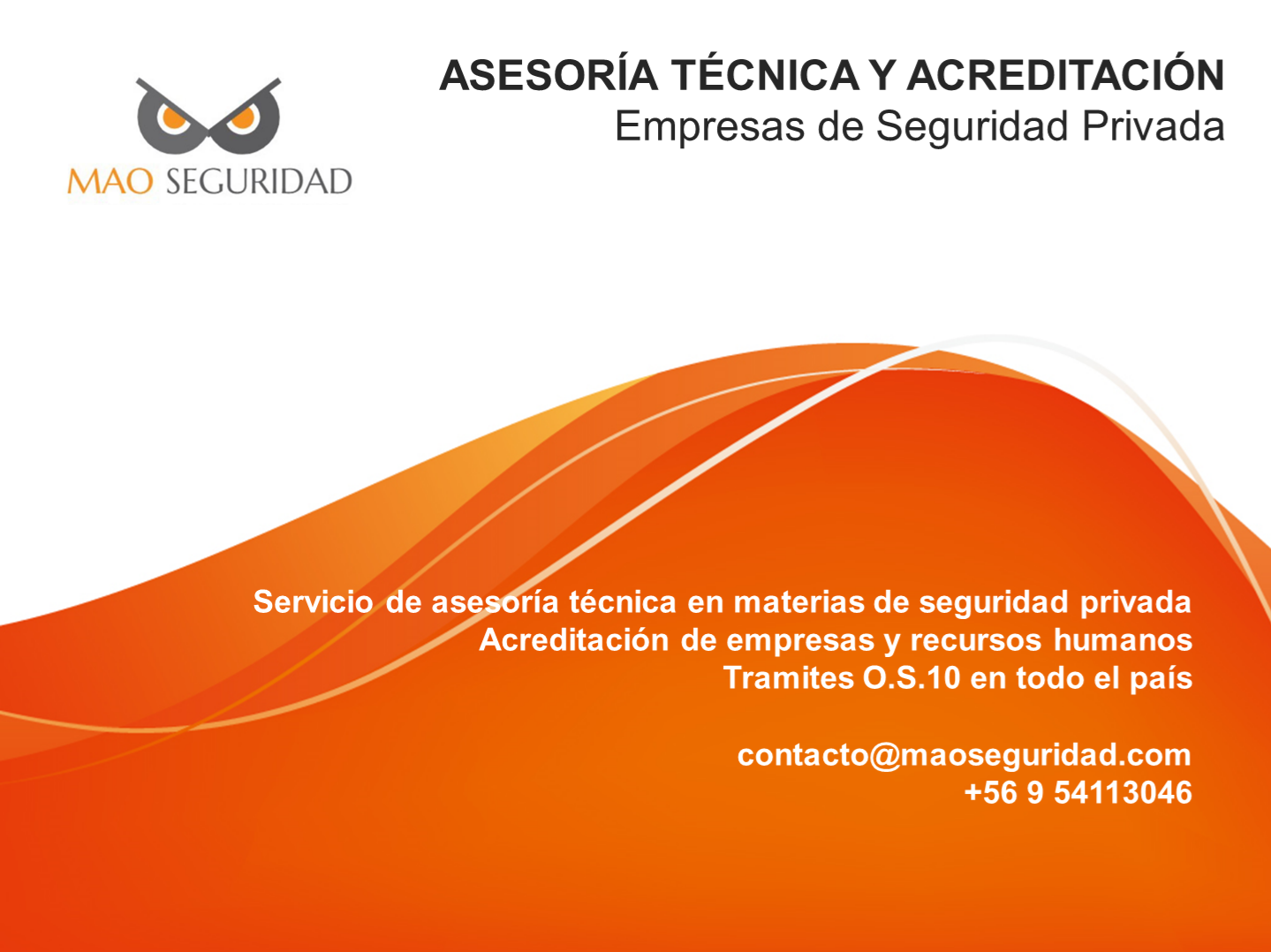 MAO Seguridad SpA – Asesoría, capacitación y servicios de seguridad privada