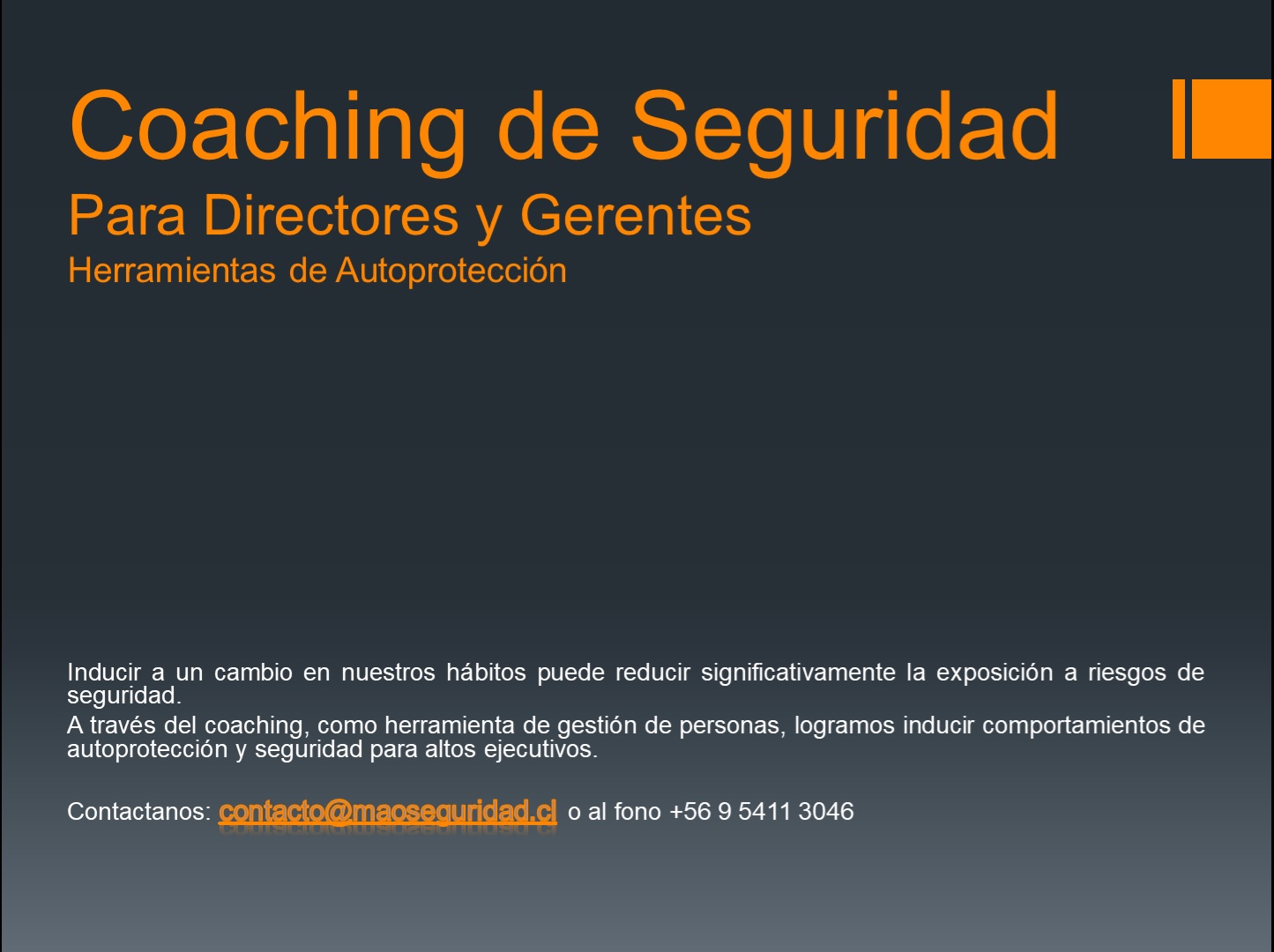 MAO Seguridad SpA – Asesoría, capacitación y servicios de seguridad privada